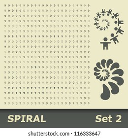 SPIRAL. Abstract vector illustration. Great collection.
