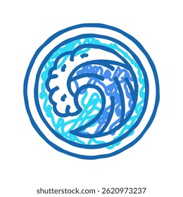 spiral acupuncture doodle icon sketch vector. spiral acupuncture sign. isolated symbol illustration
