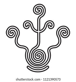 Spiral anchor icon. Simple illustration of spiral anchor vector icon for web design isolated on white background