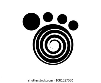 Spiral animal paw