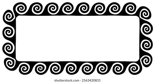 Spiral arabic islamic vector frame with arabesque ornament details for ramadan backgrounds and pattern designs