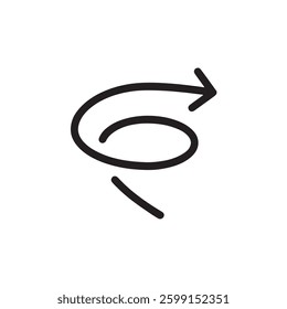 Spiral arrow direction movement icon Vector