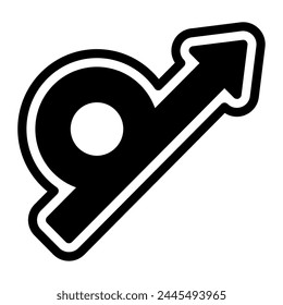 Spiral arrow vector icon illustration