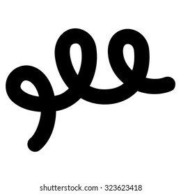 Spiral Bacillus vector icon. Style is flat symbol, black color, rounded angles, white background.