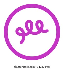 Spiral Bacillus vector icon. Style is flat rounded symbol, violet color, rounded angles, white background.