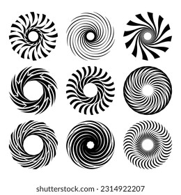 espiral. fondo en espiral. fondo de círculo espiral. fondo de círculo. ilustración vectorial. espirales hipnóticas radiales. fondo abstracto dinámico. Línea de ritmo de ola espiral. las espirales se superponen. concepto.