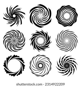 espiral. fondo en espiral. fondo de círculo espiral. fondo de círculo. ilustración vectorial. espirales hipnóticas radiales. fondo abstracto dinámico. Línea de ritmo de ola espiral. las espirales se superponen. concepto.