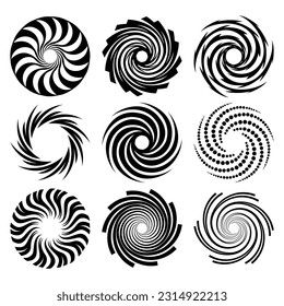 spiral. spiral background. spiral circle background. circle background. vector illustration. radial hypnotic spirals. dynamic abstract background. Spiral wave rhythm line. spirals overlay. concept.