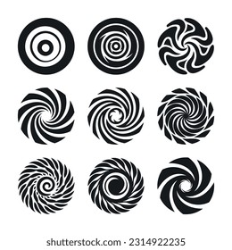 spiral. spiral background. spiral circle background. circle background. vector illustration. radial hypnotic spirals. dynamic abstract background. Spiral wave rhythm line. spirals overlay. concept.