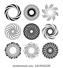 spiral. spiral background. spiral circle background. circle background. vector illustration. radial hypnotic spirals. dynamic abstract background. Spiral wave rhythm line. spirals overlay. concept.