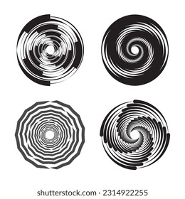 espiral. fondo en espiral. fondo de círculo espiral. fondo de círculo. ilustración vectorial. espirales hipnóticas radiales. fondo abstracto dinámico. Línea de ritmo de ola espiral. las espirales se superponen. concepto.
