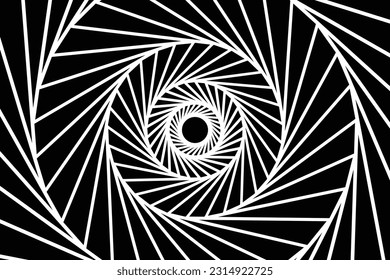 espiral. fondo en espiral. fondo de círculo espiral. fondo de círculo. ilustración vectorial. espirales hipnóticas radiales. fondo abstracto dinámico. Línea de ritmo de ola espiral. las espirales se superponen. concepto.