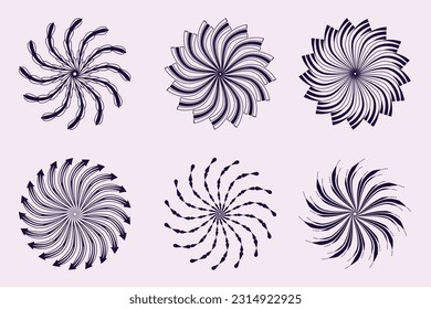espiral. fondo en espiral. fondo de círculo espiral. fondo de círculo. ilustración vectorial. espirales hipnóticas radiales. fondo abstracto dinámico. Línea de ritmo de ola espiral. las espirales se superponen. concepto.