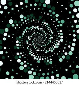 Fondo espiral de líneas punteadas grises. Muestra.