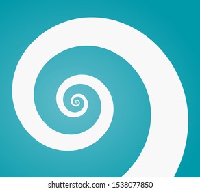 Spiral Background. An Illusion on Which One Alternately Sees either a White Spiral on a Blue Background, or a Blue Spiral on a White. Vector Backdrop for Concepts and Illustrations