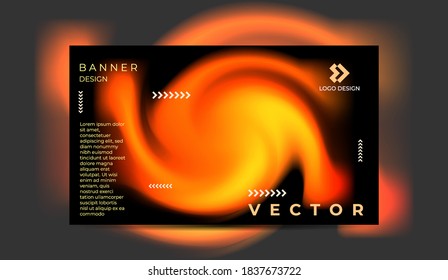 Spiralhintergrund mit üppiger Lavafarbe. abstrakter Hintergrund mit orangefarbenem und unscharfem Mesh-Effekt. Vektorhintergrund