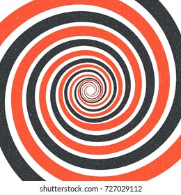 Spiral background. Optical illusion. Grunge vector illustration