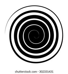 Spiral background sign. Simple black symbol.