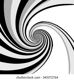 Spiral background with strong distortion effect. Vector.