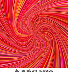 Spiral background - vector design from rotating rays in red colored tones