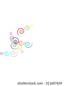 Spiral background for your text and logo. Stock vector illustration. Colorful 