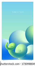 Bacterias espirales 3d color fondo vectorial con espacio de texto
