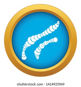 Spiral bacteria icon blue vector isolated on white background for any design