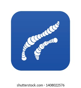 Spiral bacteria icon digital blue for any design isolated on white vector illustration
