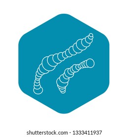 Spiral bacteria icon. Outline illustration of spiral bacteria vector icon for web