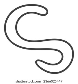 Spiral Bacterium vector Spirilla concept icon or sign in thin line style