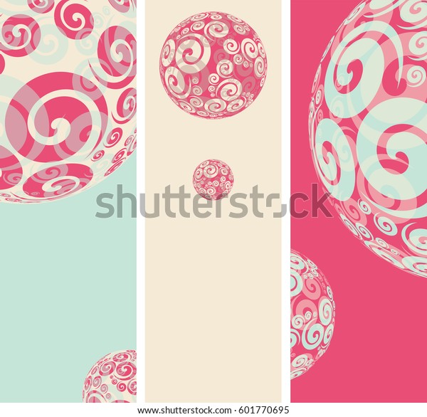 Spiral balls bookmarks\
in pink and blue