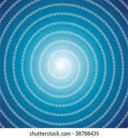 spiral binary abstract background