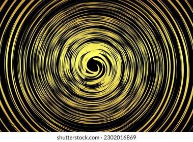 Spiral black hole Glowing yellow glow on Galaxy background with spiral Milky Way, Universe and starry concept design, vector illustration of flashes of light