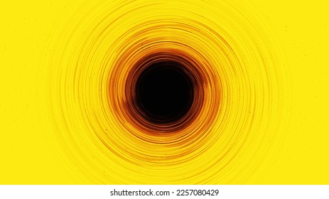 Spiral Black Hole on Yellow Galaxy Background.planet and physics concept design,vector illustration.