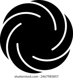 Spiral black minimalist simple element