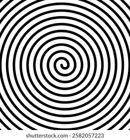 Spiral black and white background. Vector illustration.