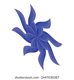 Spiral blue floral portal icon isometric vector. Ui platform universe. Game stand