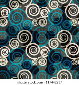 spiral blue seamless