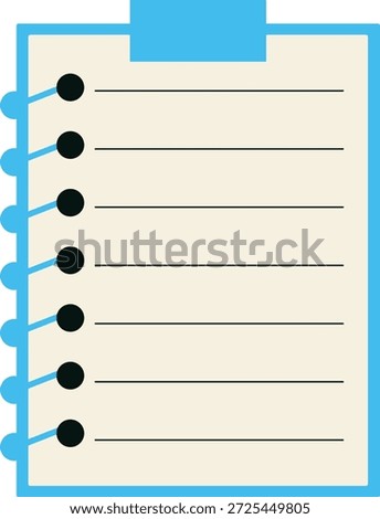 Spiral Bound Lined Notebook Page for Creative Writing