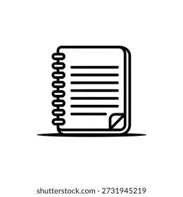 Spiral bound notebook with lined pages and a tab office supplies