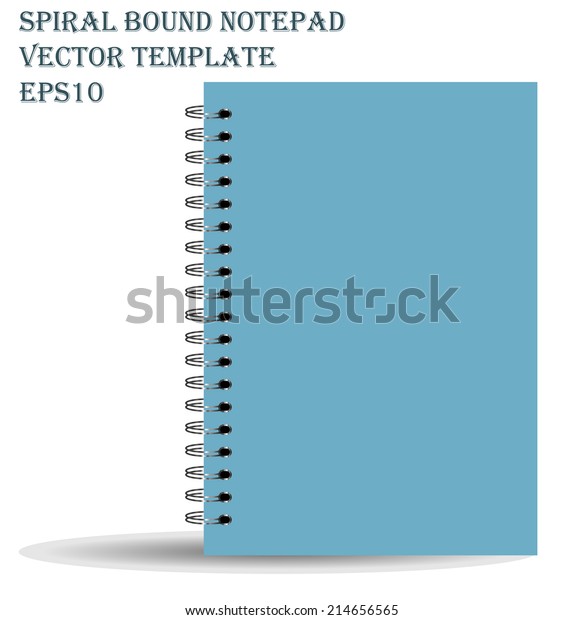 Spiral Bound Notepad Vector Template Easy Stock Vector (Royalty Free