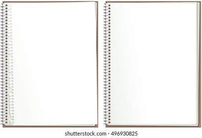 Spiral bound paper notepad.
