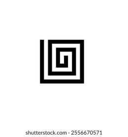 spiral box vector icon in pixel style