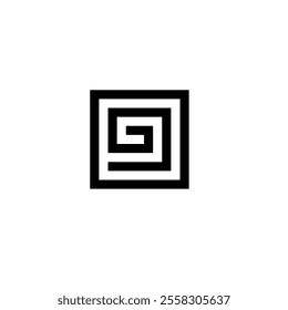 spiral box vector icon in pixel style