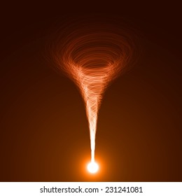 spiral brown rays