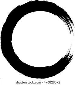 Spiral Brush Stroke Elements . Swirls . Round Shape 
