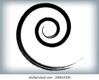 Spiral Brush Stroke . Grunge Element for your Design .