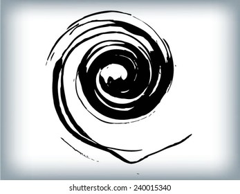 Spiral Brush Stroke . Grunge Element for your Design .