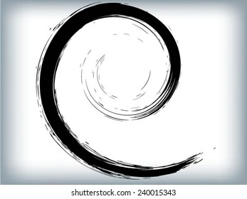 Spiral Brush Stroke . Grunge Element for your Design .