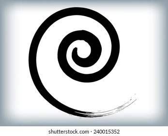 Spiral Brush Stroke . Grunge Element for your Design .